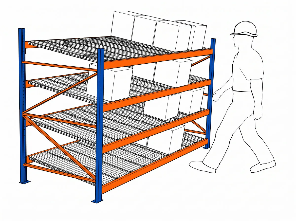 Ilustración de Rack Carton Flow
